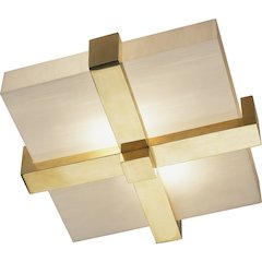 Doughnut Flushmount in Natural Brass Color
