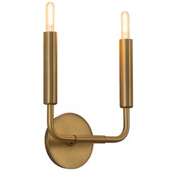 Mavisten Edition Carbonia Wall Sconce in Lacquered Burnished Brass Color