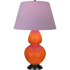 Pumpkin Double Gourd Table Lamp in Pumpkin Glazed Ceramic Color