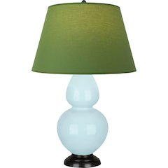 Baby Blue Double Gourd Table Lamp in Baby Blue Glazed Ceramic Color