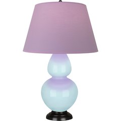Baby Blue Double Gourd Table Lamp in Baby Blue Glazed Ceramic Color