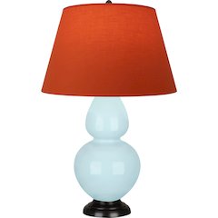 Baby Blue Double Gourd Table Lamp in Baby Blue Glazed Ceramic Color