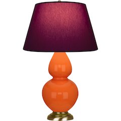 Pumpkin Double Gourd Table Lamp in Pumpkin Glazed Ceramic Color