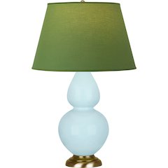 Baby Blue Double Gourd Table Lamp in Baby Blue Glazed Ceramic Color
