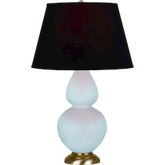 Baby Blue Double Gourd Table Lamp in Baby Blue Glazed Ceramic Color