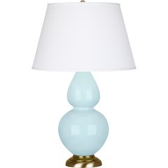 Baby Blue Double Gourd Table Lamp in Baby Blue Glazed Ceramic Color