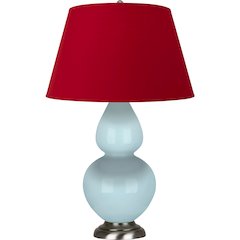 Baby Blue Double Gourd Table Lamp in Baby Blue Glazed Ceramic Color