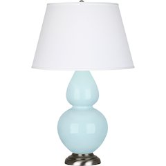 Baby Blue Double Gourd Table Lamp in Baby Blue Glazed Ceramic Color