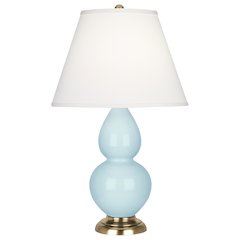 Baby Blue Small Double Gourd Accent Lamp in Baby Blue Glazed Ceramic Color