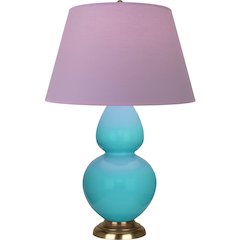 Egg Blue Double Gourd Table Lamp in Egg Blue Glazed Ceramic Color