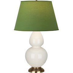 Bone Double Gourd Table Lamp in Bone Glazed Ceramic Color