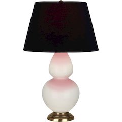 Bone Double Gourd Table Lamp in Bone Glazed Ceramic Color