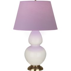 Bone Double Gourd Table Lamp in Bone Glazed Ceramic Color