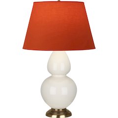 Bone Double Gourd Table Lamp in Bone Glazed Ceramic Color