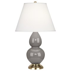 Smokey Taupe Small Double Gourd Accent Lamp in Smokey Taupe Glazed Ceramic Color