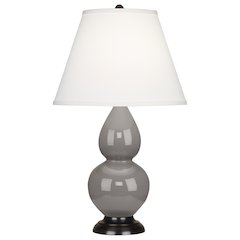 Smokey Taupe Small Double Gourd Accent Lamp in Smokey Taupe Glazed Ceramic Color
