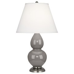 Smokey Taupe Small Double Gourd Accent Lamp in Smokey Taupe Glazed Ceramic Color