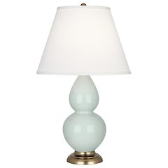 Celadon Small Double Gourd Accent Lamp in Celadon Glazed Ceramic Color