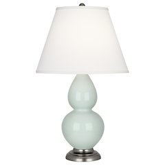 Celadon Small Double Gourd Accent Lamp in Celadon Glazed Ceramic Color