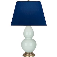 Celadon Double Gourd Table Lamp in Celadon Glazed Ceramic Color