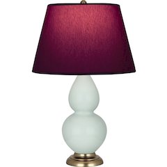 Celadon Double Gourd Table Lamp in Celadon Glazed Ceramic Color