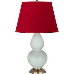 Celadon Double Gourd Table Lamp in Celadon Glazed Ceramic Color