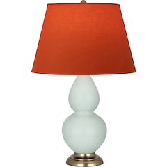 Celadon Double Gourd Table Lamp in Celadon Glazed Ceramic Color