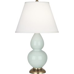 Celadon Double Gourd Table Lamp in Celadon Glazed Ceramic Color