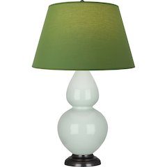 Celadon Double Gourd Table Lamp in Celadon Glazed Ceramic Color