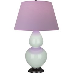Celadon Double Gourd Table Lamp in Celadon Glazed Ceramic Color