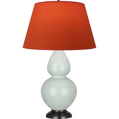Celadon Double Gourd Table Lamp in Celadon Glazed Ceramic Color