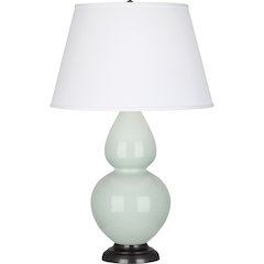 Celadon Double Gourd Table Lamp in Celadon Glazed Ceramic Color