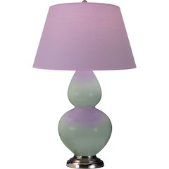 Celadon Double Gourd Table Lamp in Celadon Glazed Ceramic Color