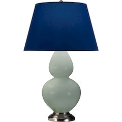 Celadon Double Gourd Table Lamp in Celadon Glazed Ceramic Color