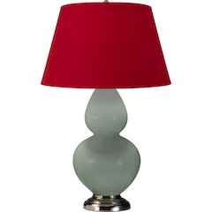 Celadon Double Gourd Table Lamp in Celadon Glazed Ceramic Color