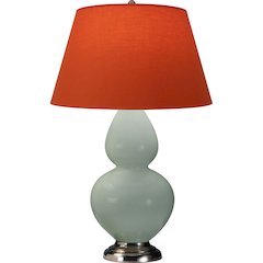 Celadon Double Gourd Table Lamp in Celadon Glazed Ceramic Color