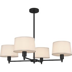 Real Simple Chandelier in Matte Black Powder Coat Color