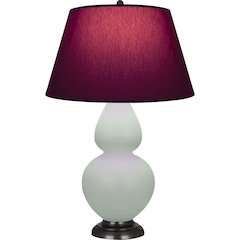 Matte Celadon Double Gourd Table Lamp in Matte Celadon Glazed Ceramic Color