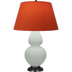 Matte Celadon Double Gourd Table Lamp in Matte Celadon Glazed Ceramic Color