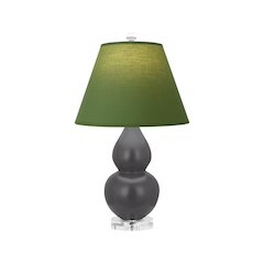 Matte Ash Small Double Gourd Accent Lamp in Matte Ash Glazed Ceramic Color