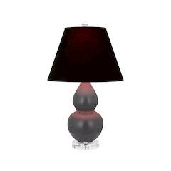 Matte Ash Small Double Gourd Accent Lamp in Matte Ash Glazed Ceramic Color