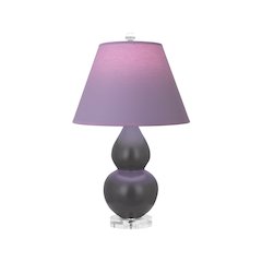 Matte Ash Small Double Gourd Accent Lamp in Matte Ash Glazed Ceramic Color