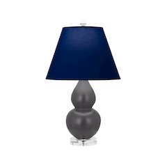 Matte Ash Small Double Gourd Accent Lamp in Matte Ash Glazed Ceramic Color