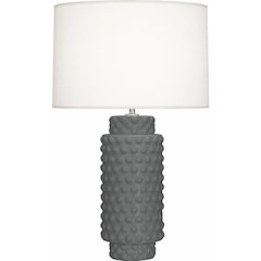 Matte Ash Dolly Table Lamp in Matte Ash Glazed Textured Ceramic Color