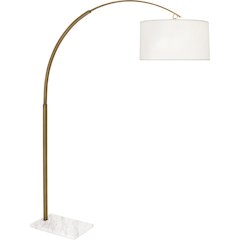 Archer Floor Lamp in Warm Brass Color