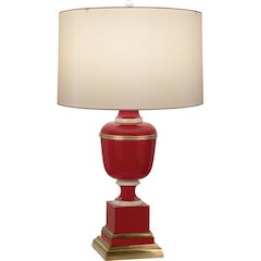 Annika Table Lamp in Red Lacquered Paint Color