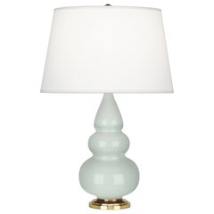 Celadon Small Triple Gourd Accent Lamp in Celadon Glazed Ceramic Color