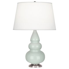 Celadon Small Triple Gourd Accent Lamp in Celadon Glazed Ceramic Color
