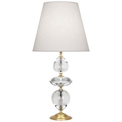 Williamsburg Orlando Table Lamp in Clear Crystal W/ Modern Brass Accents Color