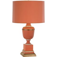 Annika Table Lamp in Tangerine Lacquered Paint Color